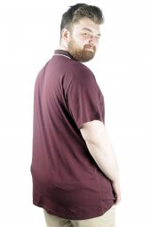 Mode XL Büyük Beden T shirt Polo Likralı Süprem Cepli 21558 Mürdüm - 3