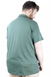 Mode XL Büyük Beden T shirt Polo Likralı Süprem Cepli 21558 Nefti - 3