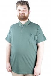 Mode XL Büyük Beden T shirt Polo Likralı Süprem Cepli 21558 Nefti - 4