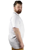 Mode XL Büyük Beden T shirt Polo Likralı Süprem Cepli 21558 Beyaz - 2