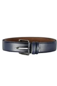 Mode XL Kemer 4 cm Düz Double Deri 4078 Lacivert - 1
