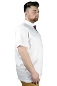 Mode XL Büyük Beden Erkek T shirt Polo MDX Club 22305 Beyaz thumbnail 7