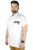 Mode XL Erkek T shirt Polo New York Throwback 22302 Beyaz - 4