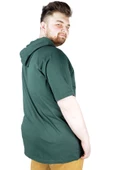 Mode XL Büyük Beden Tshirt Reglan Kapşonlu 22117 Nefti - 6