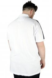 Mode XL Büyük Beden Erkek T shirt Polo Yale Crew 22308 Beyaz - 3