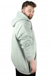 Mode XL Erkek Sweatshirt Kapşonlu Pocket Basic 20562 Yeşil - 2
