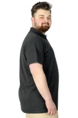 Mode XL Büyük Beden T-Shirt Polo 3 Crown 22331 Antrasit thumbnail 2