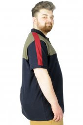 Mode XL Büyük Beden T-Shirt Polo MD 22333 Lacivert - 2