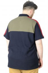 Mode XL Büyük Beden T-Shirt Polo MD 22333 Lacivert - 3