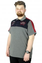 Mode XL Büyük Beden T-Shirt Polo When You Are 22334 Antramelanj thumbnail 1