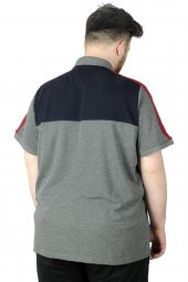 Mode XL Büyük Beden T-Shirt Polo When You Are 22334 Antramelanj thumbnail 3