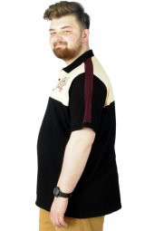 Mode XL Büyük Beden T-Shirt Polo When You Are 22334 Siyah - 2