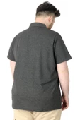 Mode XL Büyük Beden T-Shirt Polo 08 Meeting 22329 Antrasit thumbnail 2