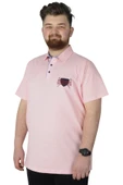 Mode XL Büyük Beden T-Shirt Polo Mode Club 22330 Somon thumbnail 1