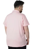 Mode XL Büyük Beden T-Shirt Polo 3 Crown 22331 Somon thumbnail 3