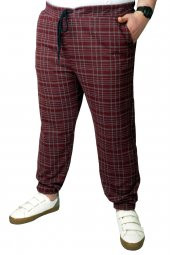 Mode XL Büyük Beden Erkek SweatPant 22512 Mürdüm - 1
