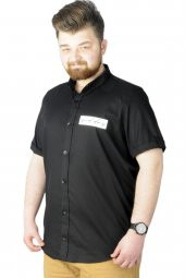 Mode XL Büyük Beden Gömlek Baskılı God Day 22366 Siyah - 1