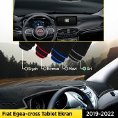 Fıat Egea-Cross Tablet Ekran (2019-2022)  3D Araç Torpido Kaplama Torpido Koruyucu Kılıf - Araç Ön Göğüs Konsol Kaplama - 1