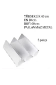 Kamp Ateşi Rüzgar Engelleyici Panel Rüzgarlık 5'li Plaka - 3