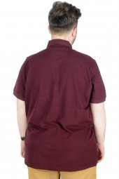 Mode XL Büyük Beden T-Shirt Polo Surfing 22328 Mürdüm - 2
