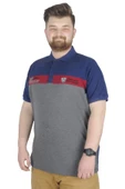 Mode XL Büyük Beden T-Shirt Polo Sector 22338 İndigo - 1