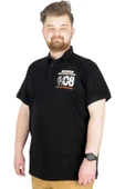 Mode XL Büyük Beden T-Shirt Polo Skipper Crew 22341 Siyah thumbnail 1