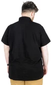 Mode XL Büyük Beden T-Shirt Polo Skipper Crew 22341 Siyah thumbnail 3