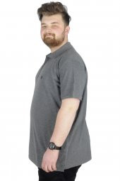 Mode XL Büyük Beden T-Shirt Polo Zippered 22340 Antramelanj - 2