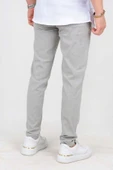 Erkek Slim Fit Dar Kalıp Beli Düğmeli Keten Pantolon ET001 - 11