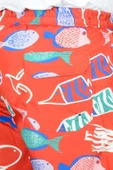 Mode XL Büyük Beden Deniz Şortu Desenli 22450 Kırmızı thumbnail 4