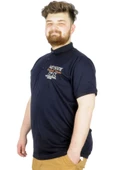 Mode XL Büyük Beden T-Shirt Polo MD500E 22342 Lacivert thumbnail 2