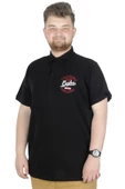 Mode XL Büyük Beden T-Shirt Polo Eagles 22348 Siyah - 1