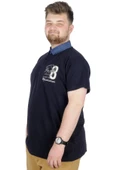 Mode XL Büyük Beden T-Shirt Polo Modx Club 22351 Lacivert thumbnail 2