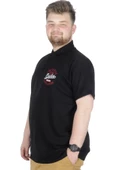 Mode XL Büyük Beden T-Shirt Polo Eagles 22348 Siyah - 2