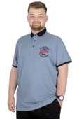 Mode XL Büyük Beden T-Shirt Polo Eagles 22348 Mavi - 2