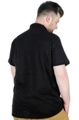 Mode XL Büyük Beden T-Shirt Polo Steamnoat  22345 Siyah - 2