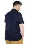 Mode XL Büyük Beden T-Shirt Polo Steamnoat  22345 Lacivert thumbnail 2