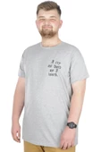 Mode XL Büyük Beden T-Shirt Bisiklet Yaka Work 22179 Grimelanj - 1