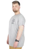 Mode XL Büyük Beden T-Shirt Bisiklet Yaka Work 22179 Grimelanj - 3
