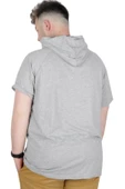 Mode XL Büyük Beden T-Shirt Kapşonlu Paris 22174 Grimelanj thumbnail 3
