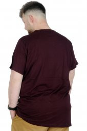 Mode XL Erkek T-Shirt Bis Yaka Mountain 22101 Mürdüm - 2
