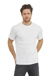 Erkek Slim Fit Dar Kalıp %100 Pamuk Bisiklet Yaka T-shirt BSCT1 thumbnail 4