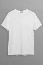 Erkek Slim Fit Dar Kalıp %100 Pamuk Bisiklet Yaka T-shirt BSCT1 thumbnail 7