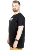 Mode XL Büyük Beden T-Shirt Bis Yaka Mode 22196 Siyah thumbnail 2