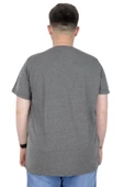 Mode XL Büyük Beden T-Shirt Bis Yaka Chase 22193 Antramelanj - 2