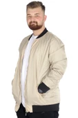 Mode XL Büyük Beden Erkek Kolej Mont Jesica 22611 Bej thumbnail 2