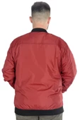 Mode XL Büyük Beden Erkek Kolej Mont Jesica 22611 Bordo thumbnail 3