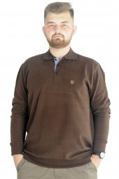 Mode XL Erkek Sweatshirt  Polo Vnz Selanik 20440 Kahverengi - 1