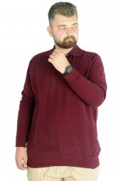 Mode XL Erkek Sweat Polo Cepli Selanik Basic 20441 Bordo - 2