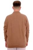 Mode XL Büyük Beden Erkek Sweat Polo Selanik Basic 20441 Sütlü Kahve - 7